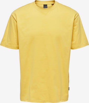 T-Shirt 'Fred' Only & Sons en jaune : devant
