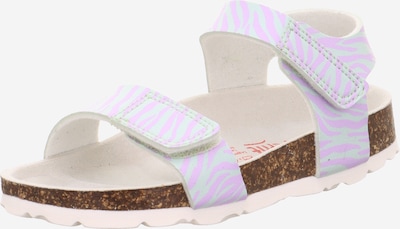 SUPERFIT Sandals in Mint / Light purple, Item view