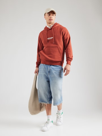 JACK & JONES Sweatshirt 'JWHVESTERBRO' in Braun