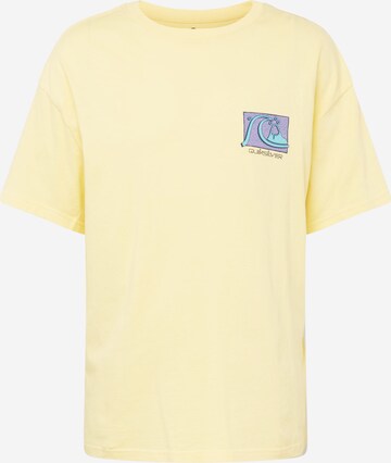 T-Shirt 'TAKE US BACK ' QUIKSILVER en jaune : devant