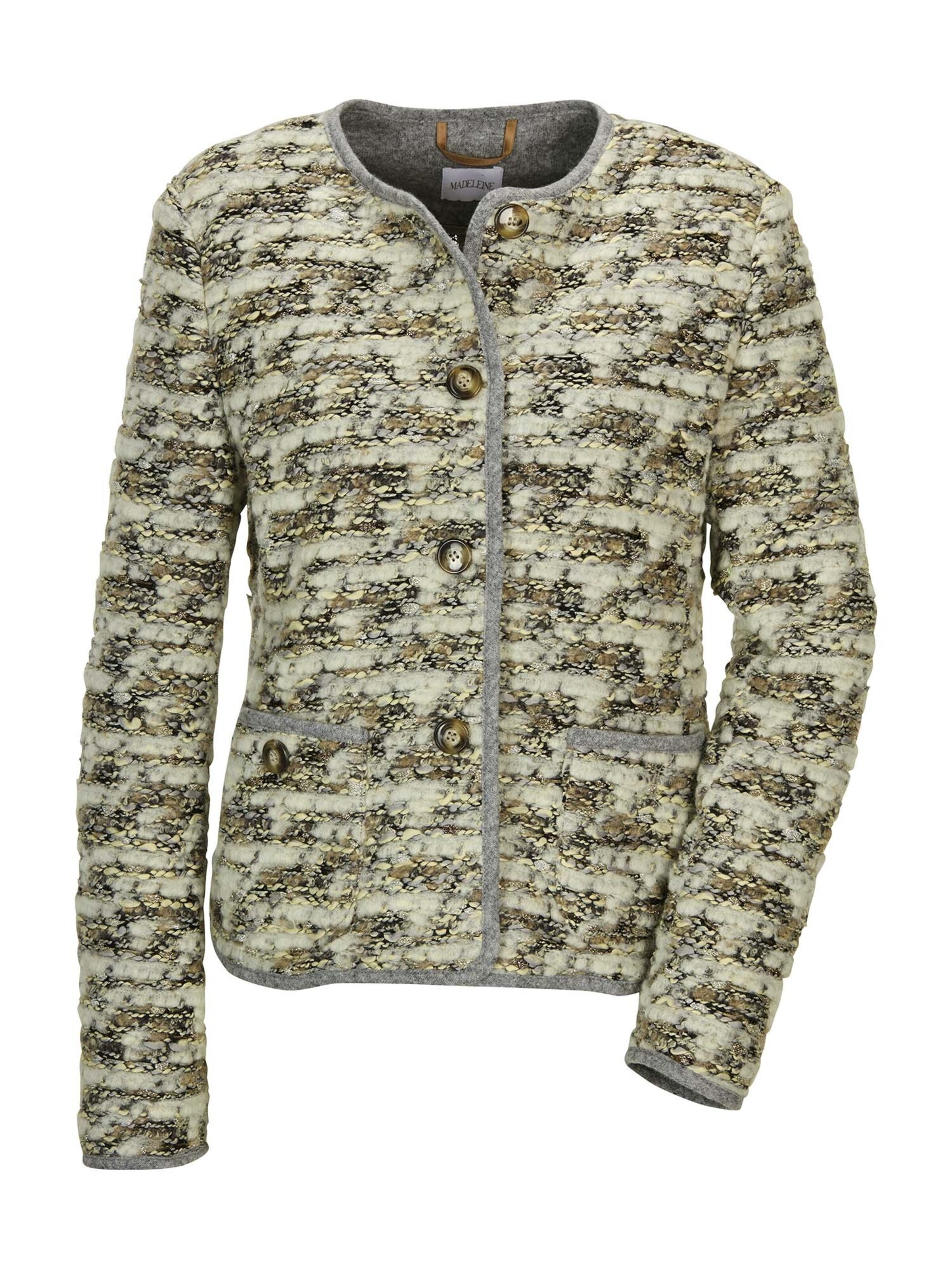 MADELEINE Strickblazer in Beige: Vorderseite