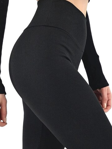 fashionshowcase Skinny Leggings 'SOFTHEAT' in Schwarz