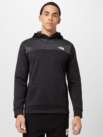 THE NORTH FACE Sports sweatshirt 'REAXION' in Black: front