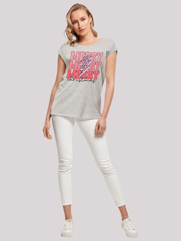 T-shirt 'Merry Christmas' F4NT4STIC en gris