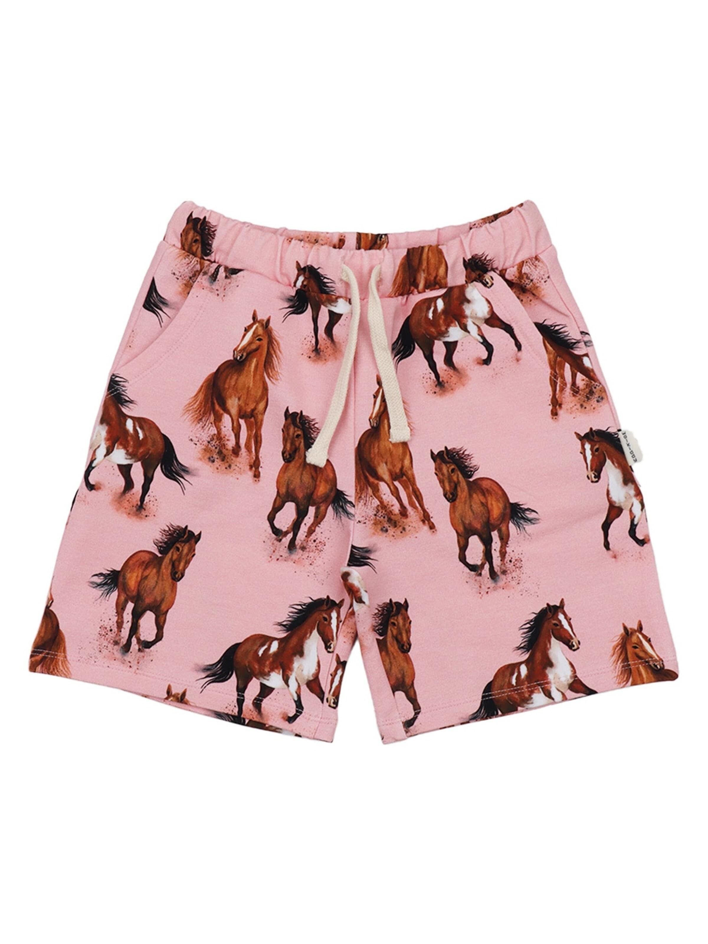 Walkiddy Regular Hose 'Walkiddy - Graceful Horses Shorts' in Pink: Vorderseite