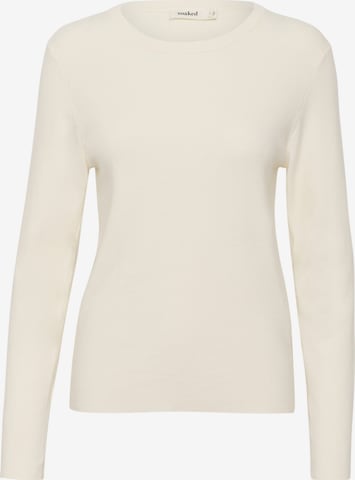 SOAKED IN LUXURY Trui 'Spina' in Wit: voorkant