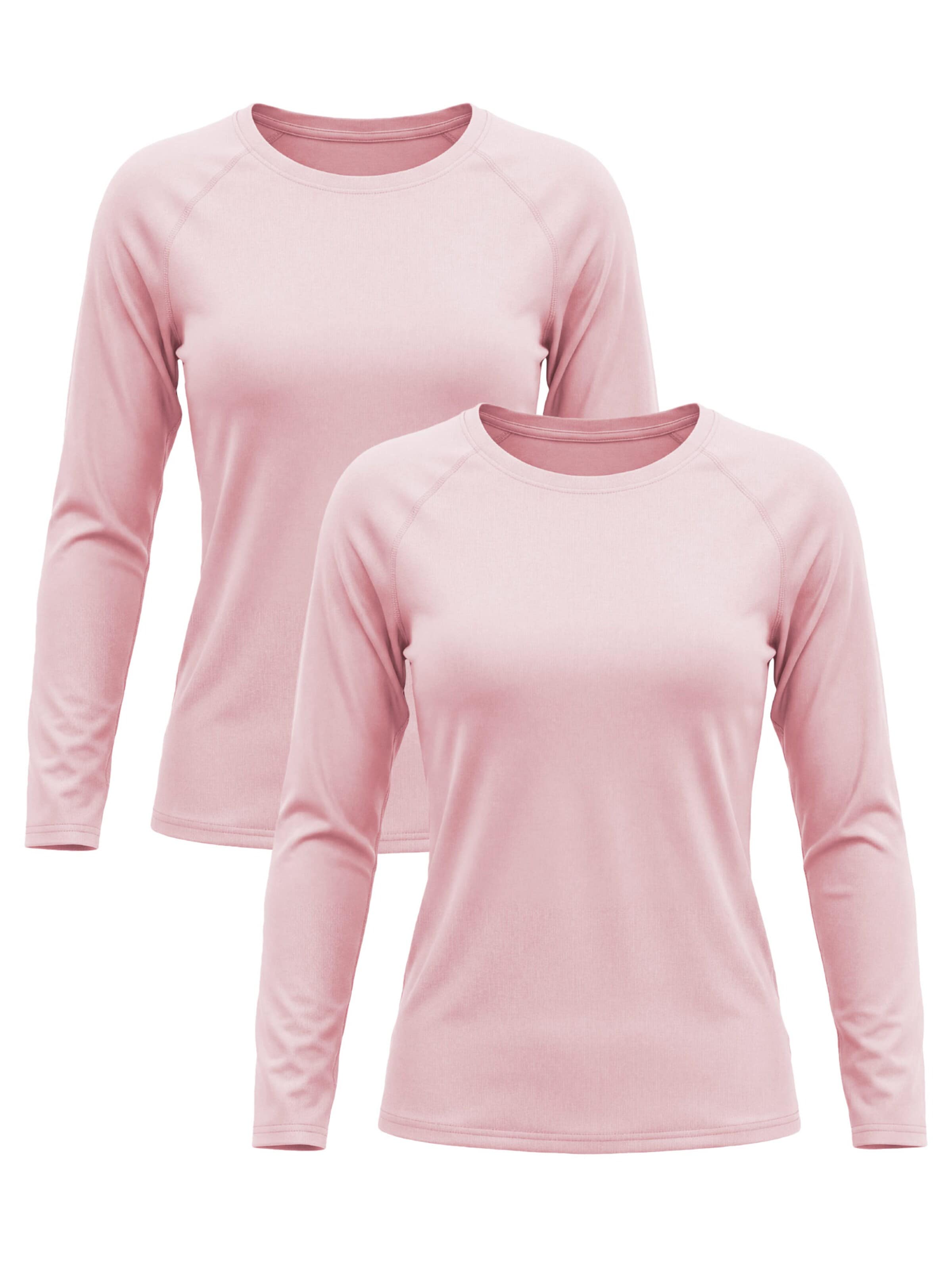 MEETWEE Shirt '2-Pack UV Protection Shirt' in Roze: voorkant