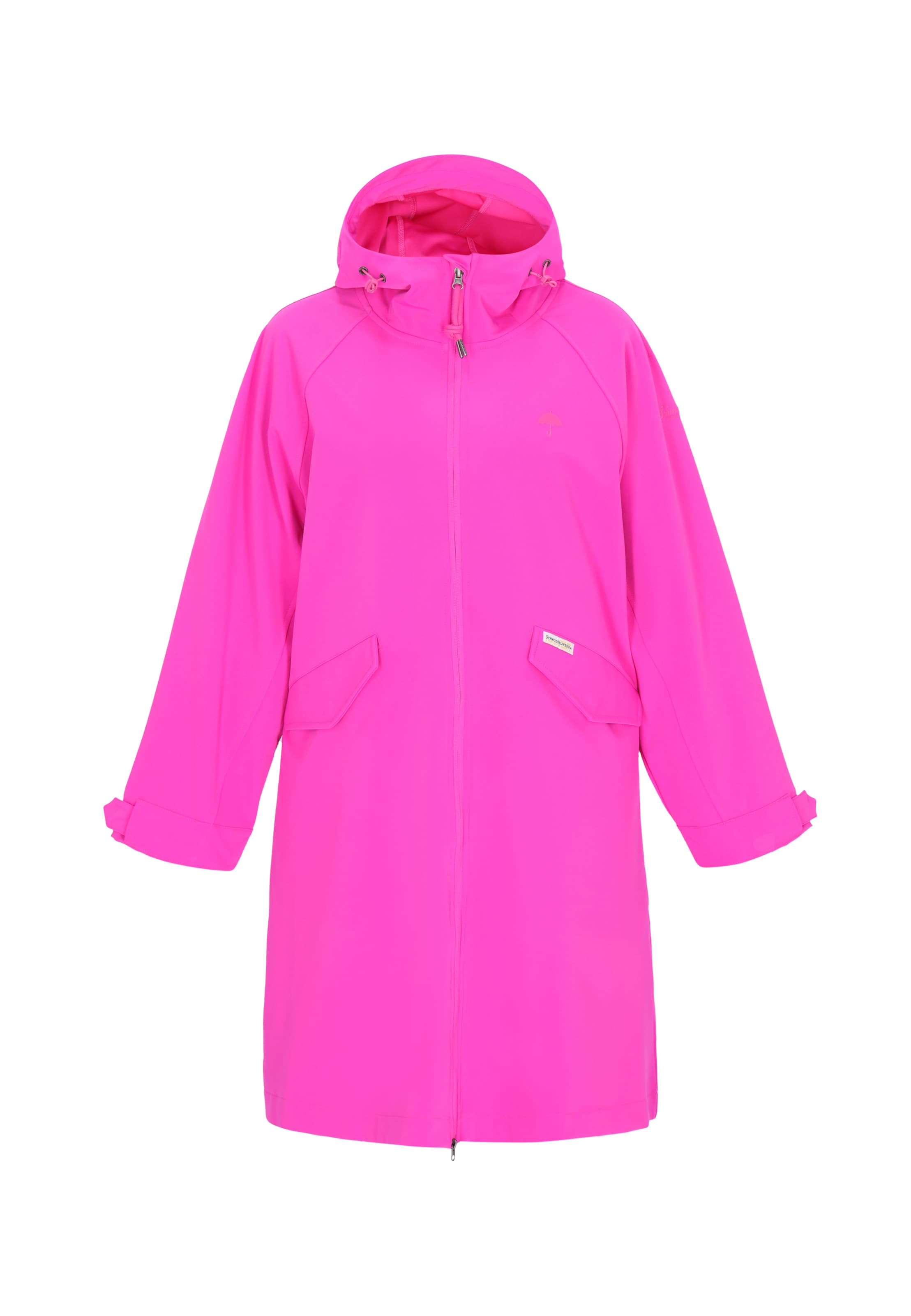 Schmuddelwedda Raincoat 'Functional' in Pink: front