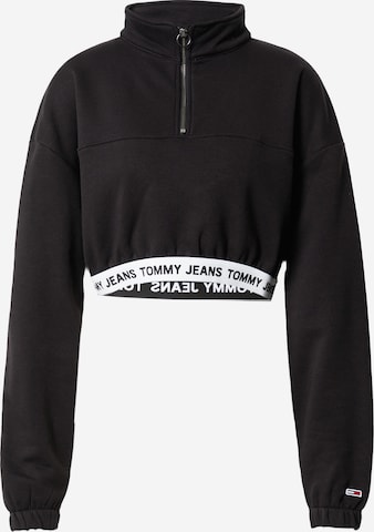 Tommy Jeans Суичър в черно: отпред