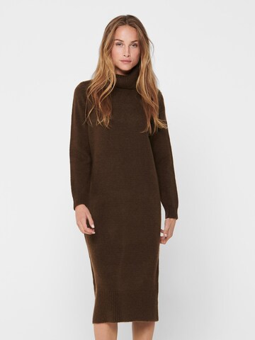 ONLY Knit dress in Brown: front