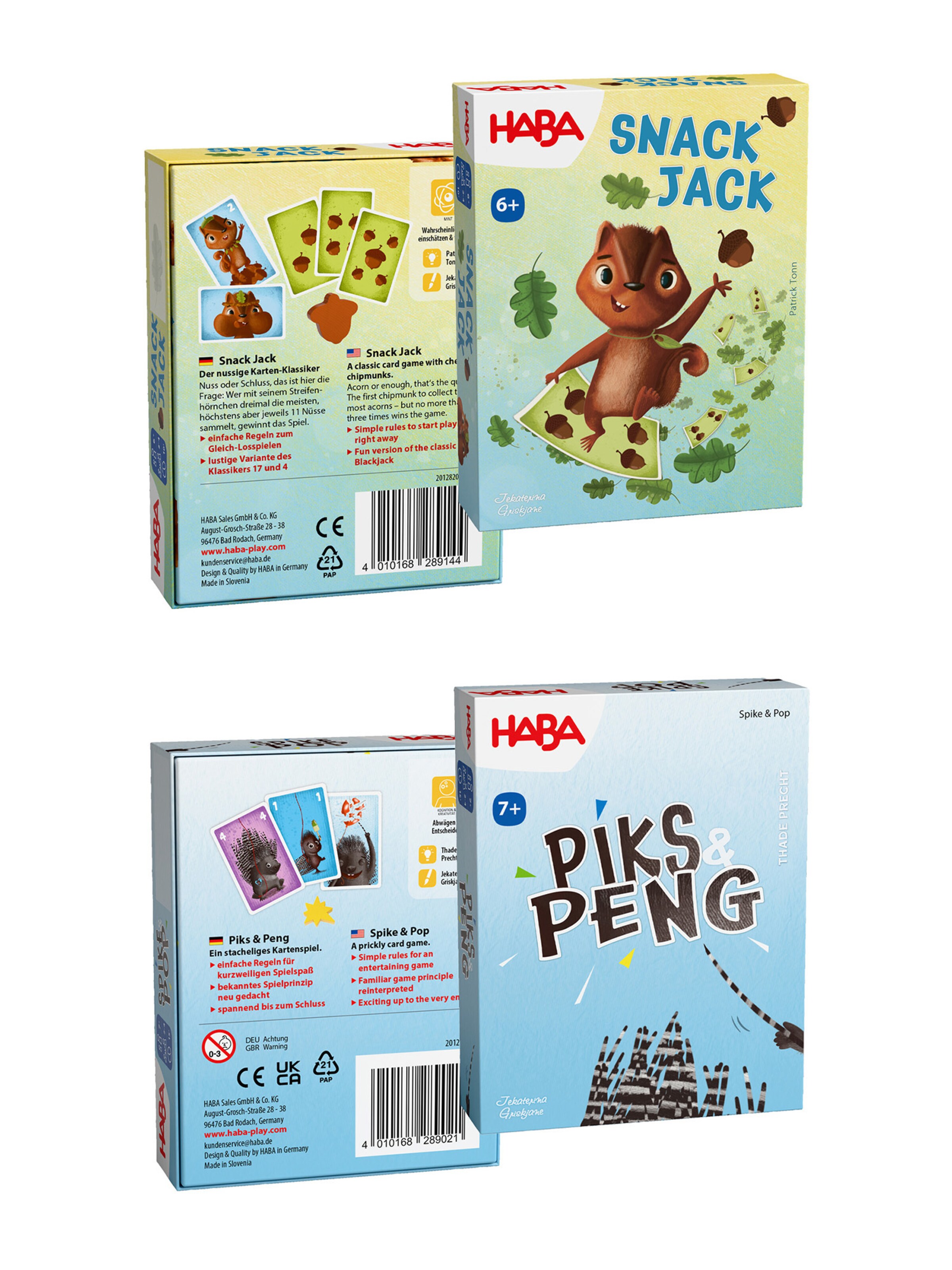 HABA Spel ' Snack Jack & Piks Peng ' in Gemengde kleuren: voorkant