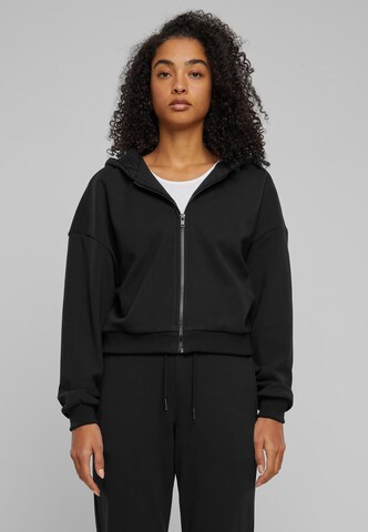 Urban Classics Sweatjacke in Schwarz: Vorderseite