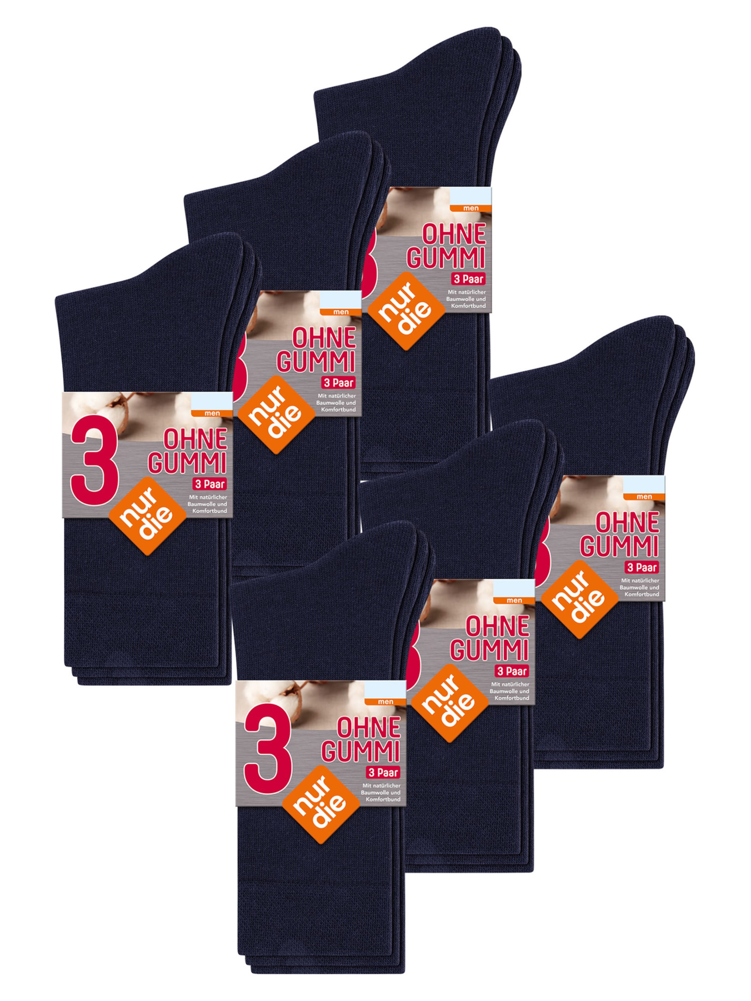 Chaussettes ' 18er-Pack Ohne Gummi ' Nur Die en bleu : devant