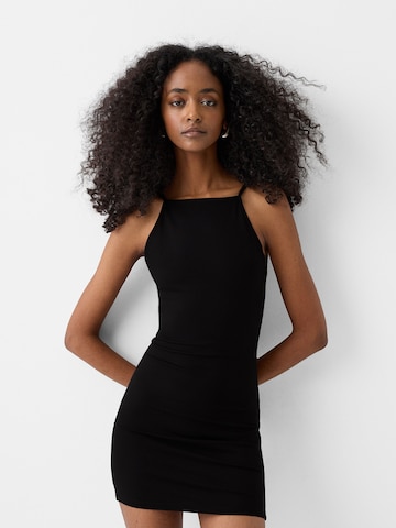 Bershka Letní šaty – černá: přední strana