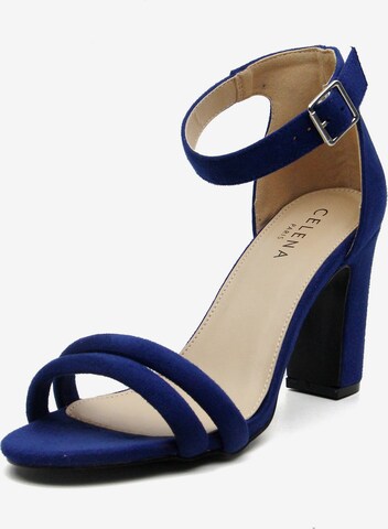 Celena Sandalen met riem 'Chelsie' in Blauw: voorkant