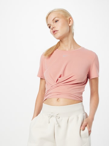 NIKE Functioneel shirt 'One Luxe' in Rood: voorkant