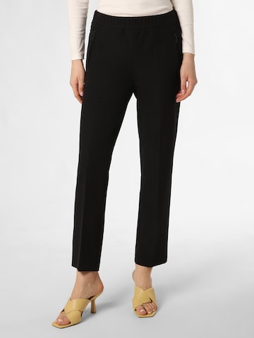 Anna Montana Pleated Pants ' Angelika ' in Black: front