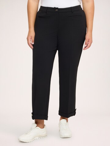Coupe slim Pantalon Fiorella Rubino en noir