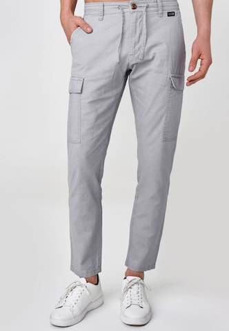 INDICODE JEANS Regular Cargobroek ' Cagle ' in Grijs: voorkant