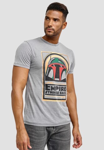 Recovered Shirt 'Star Wars Boba Fett Empire Strikes Back' in Grey