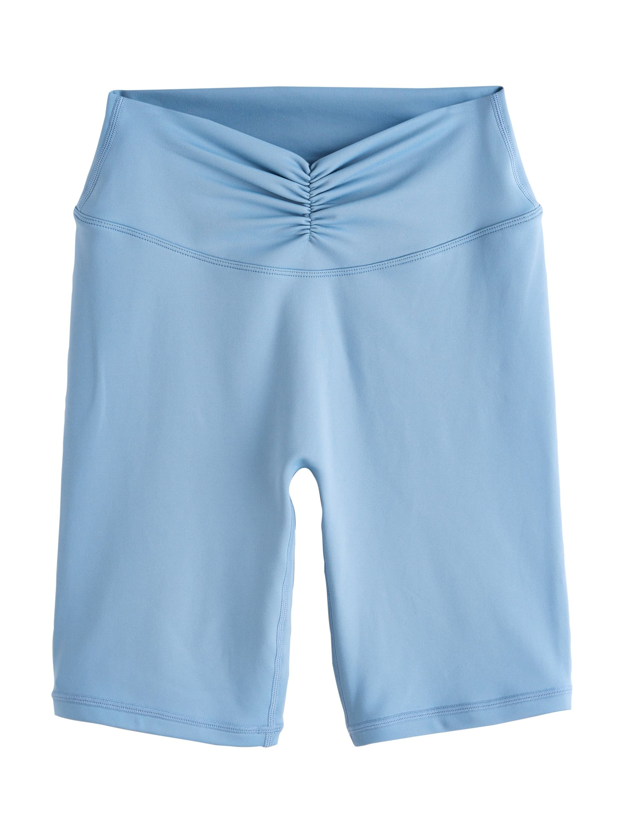 self. Skinny Shorts in Blau: Vorderseite