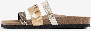 Bayton - Zapatos abiertos 'Corail' en oro: frente