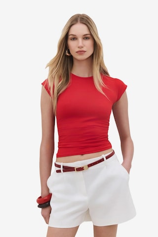 T-shirt No Matter What en rouge : devant