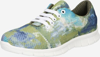 thies Sneaker '8000-F' in hellblau / dunkelblau / oliv / weiß, Produktansicht