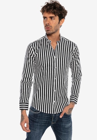 Redbridge Regular fit Button Up Shirt 'Carrollton' in Black: front