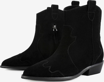L37 HANDMADE SHOES Ankle boots 'WALK BETWEEN STARS' in Black: front