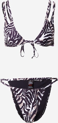 Nasty Gal T-Shirt Bikini in Schwarz: predná strana