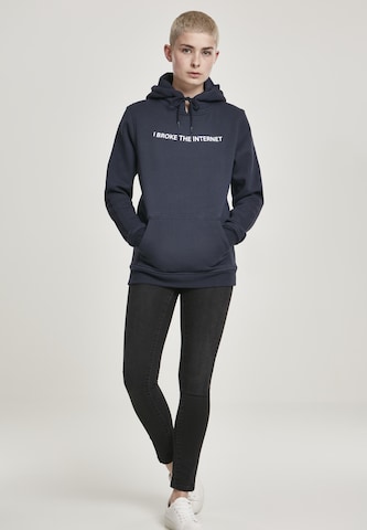 Merchcode Sweatshirt 'I broke' in Blau