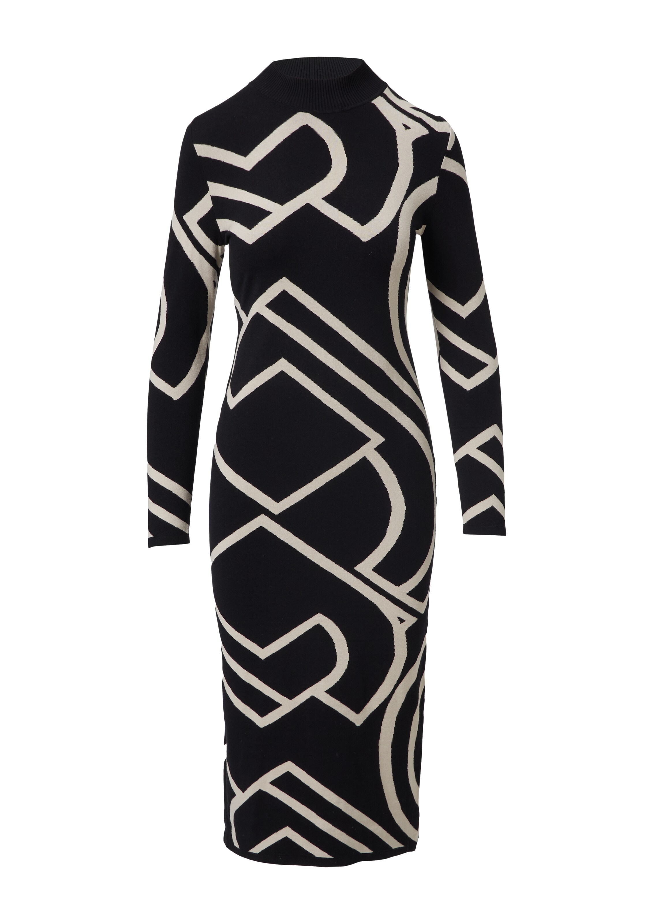 COMMA Strickkleid in Schwarz: Vorderseite