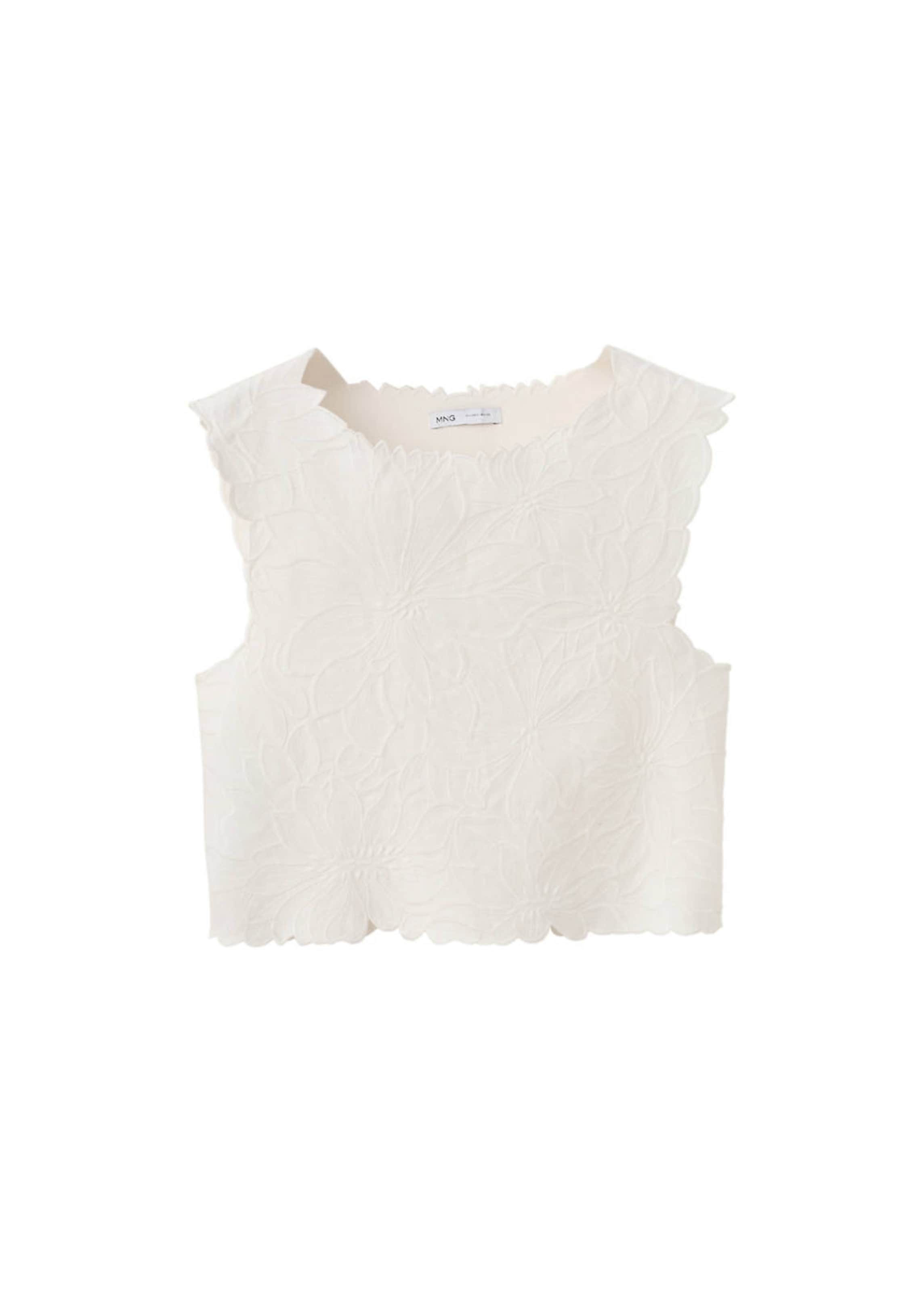 MANGO Top in White: front