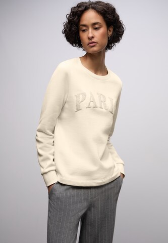 STREET ONE Sweatshirt in Beige: front