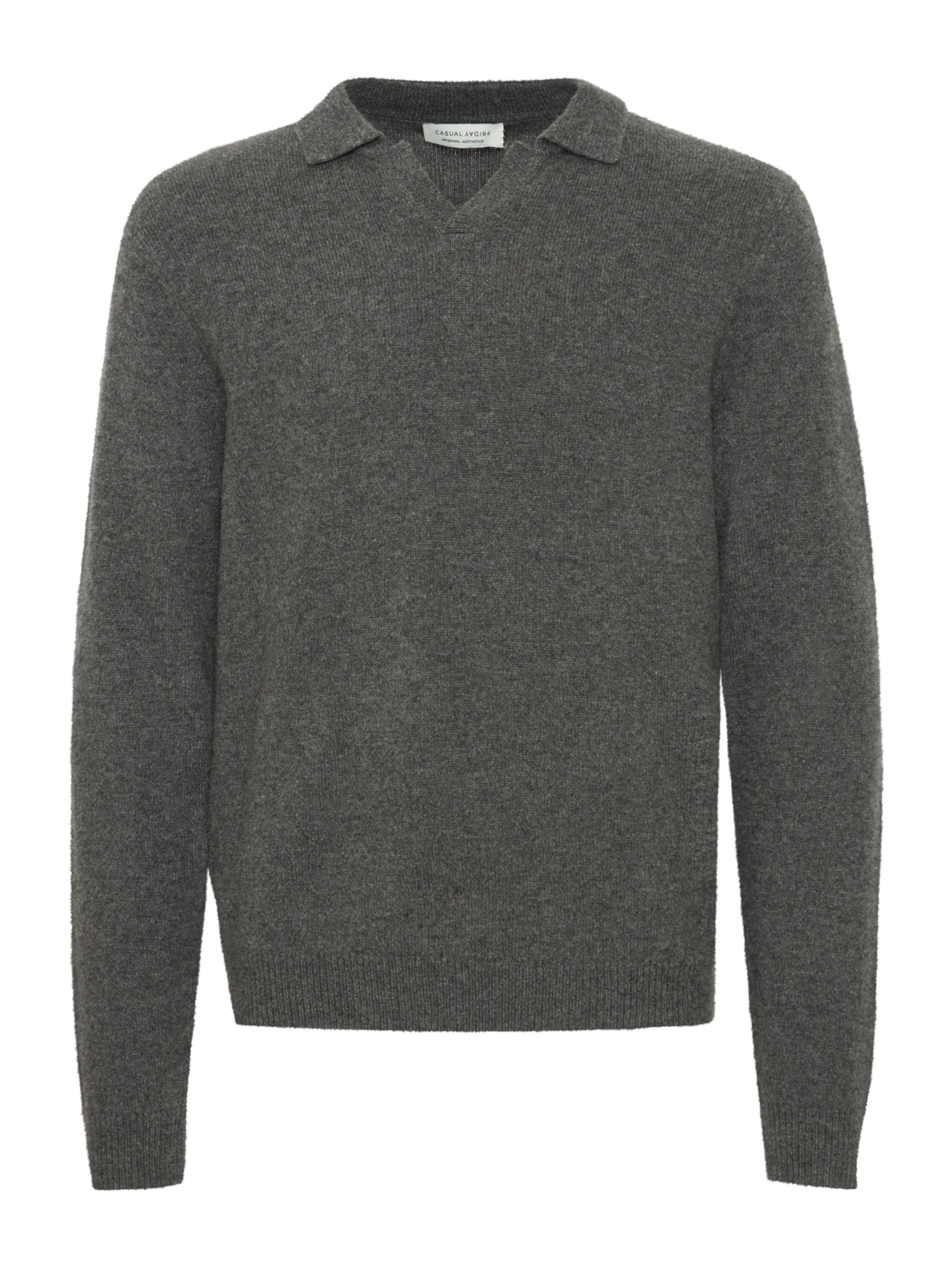 Casual Friday Trui 'CFKarl' in Grijs: voorkant