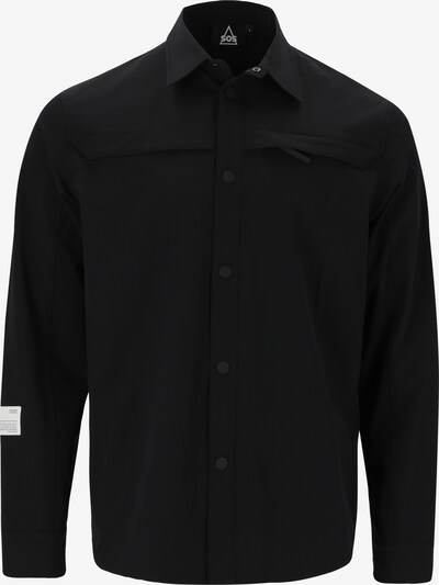 SOS Athletic Button Up Shirt in Black, Item view