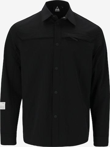 SOS Regular fit Athletic Button Up Shirt in Black: front