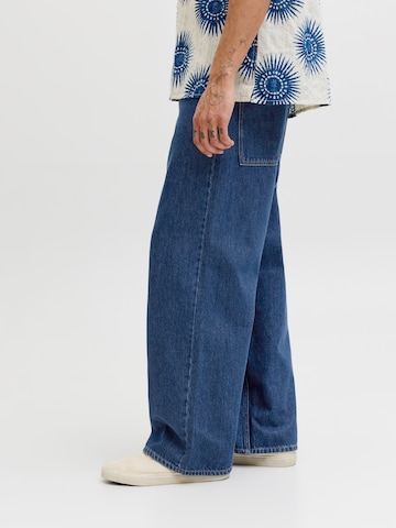JACK & JONES Wide leg Jeans 'JJIDave JJJax' in Blauw