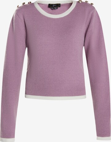 Pull-over faina en violet : devant