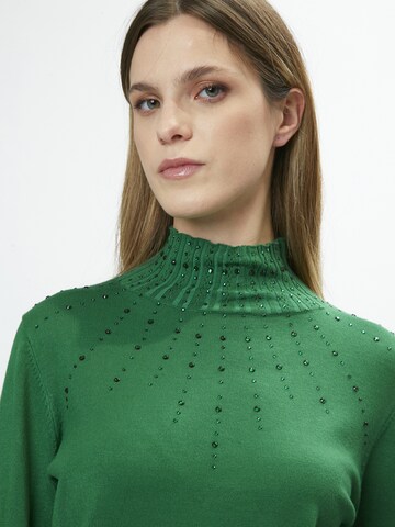 Influencer Pullover in Grün