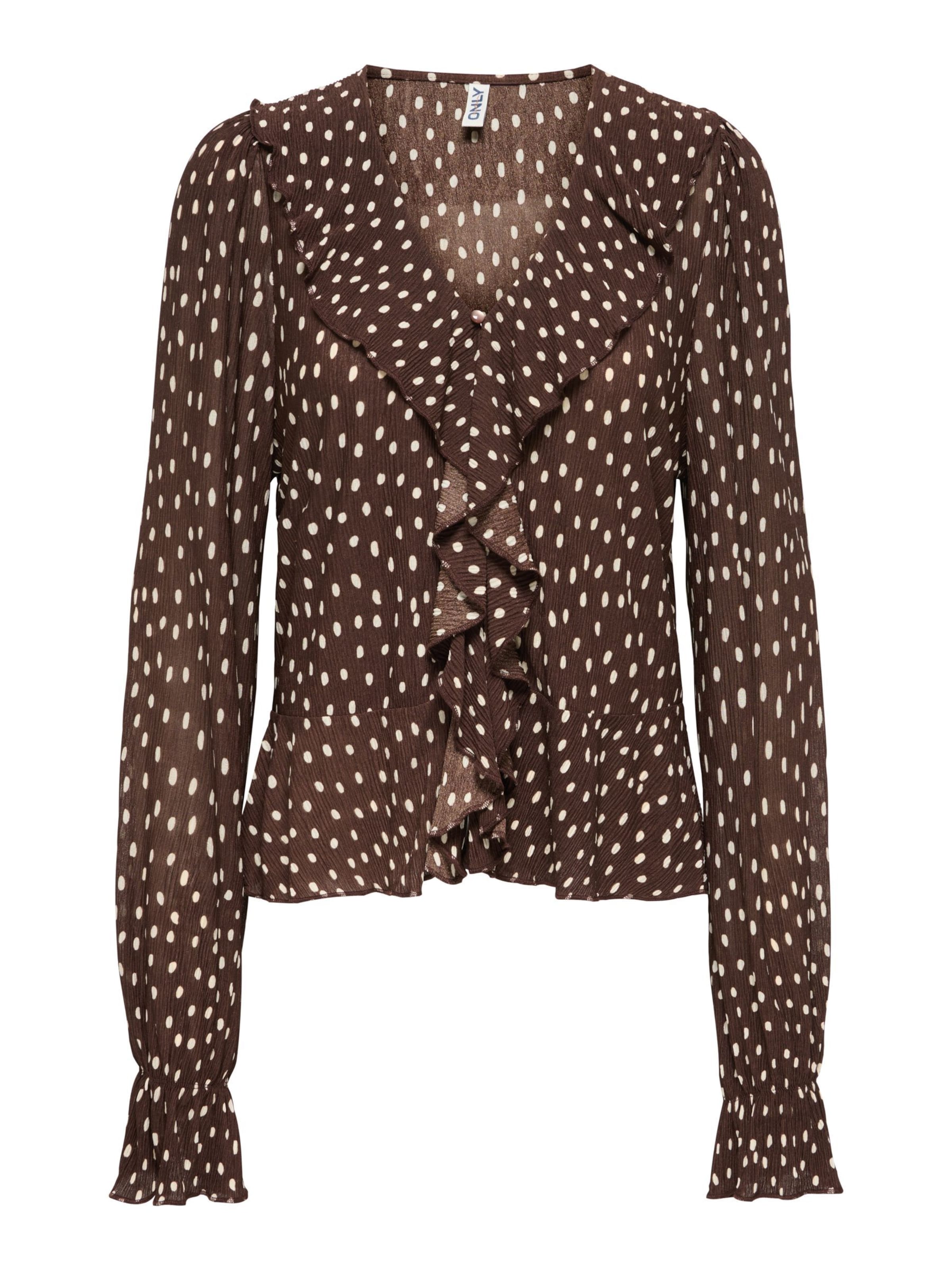 ONLY Chemisier 'ONLKafie' en marron / blanc cassé, Vue avec produit