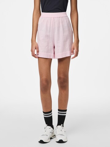 PIECES Loose fit Trousers 'PCMuna' in Pink: front