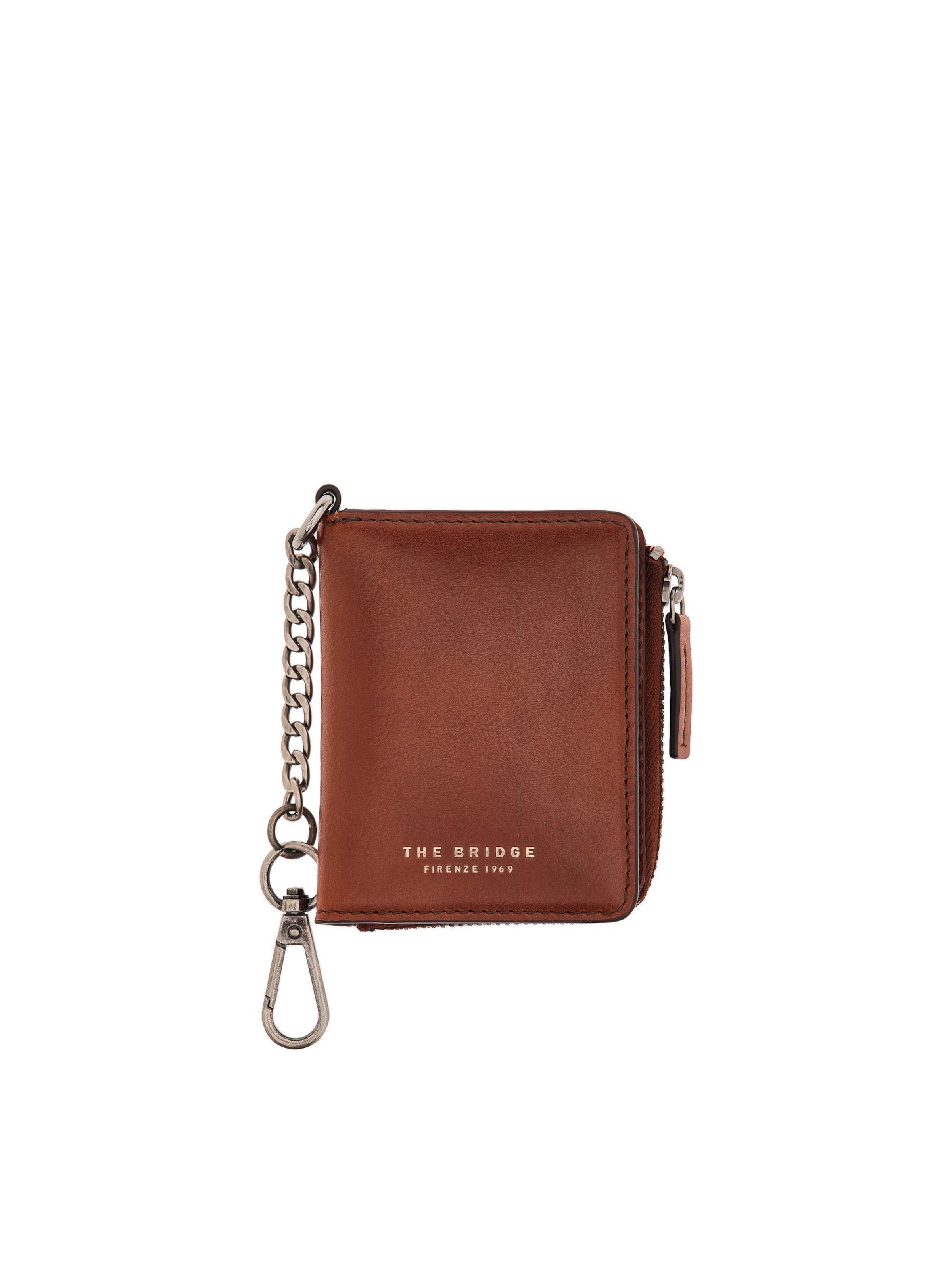 The Bridge Wallet in Brown: front