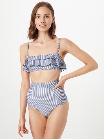 Bandeau Bikini aava en bleu : devant