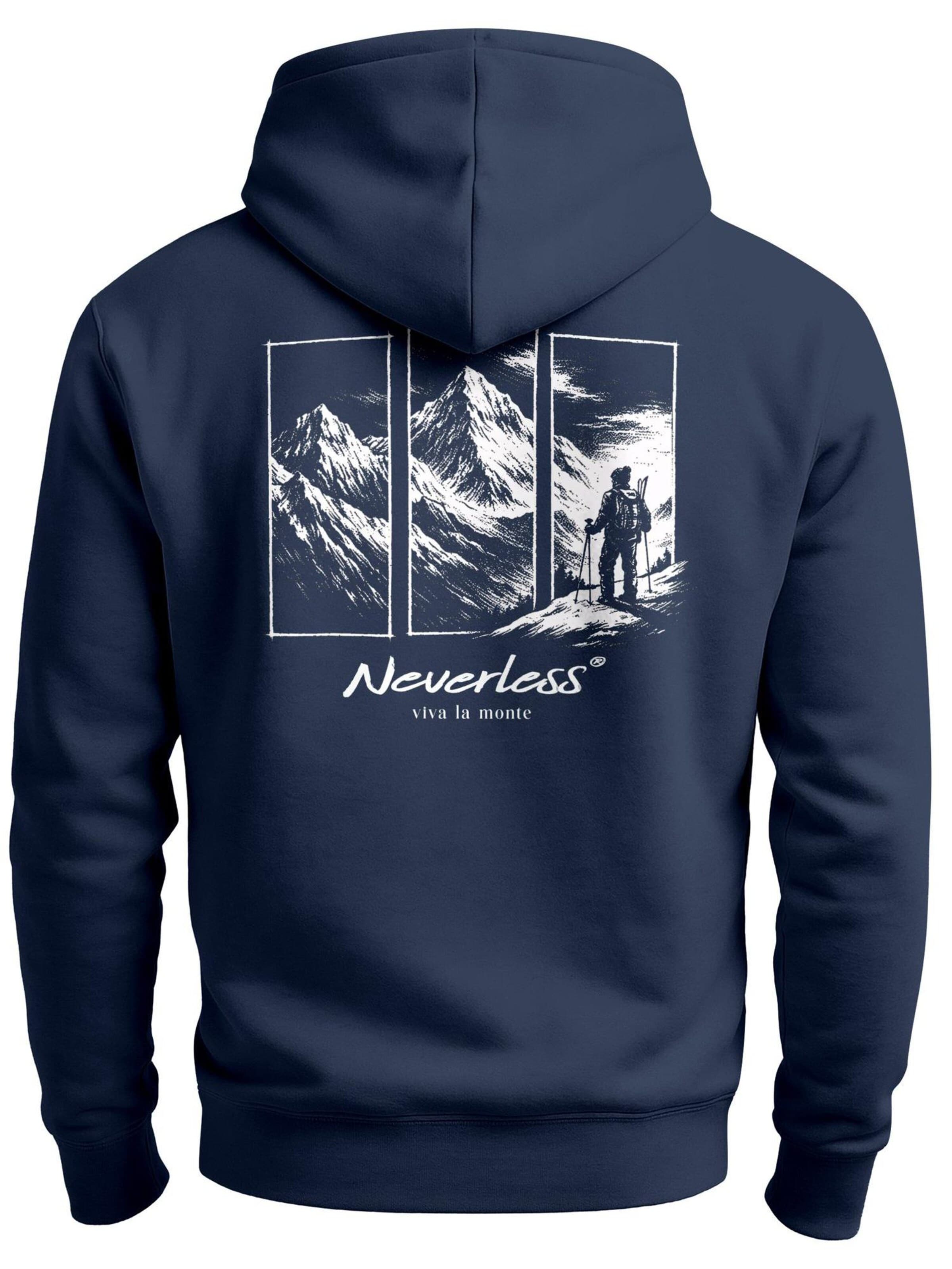 Neverless Sweatshirt 'viva la monte' in Blue