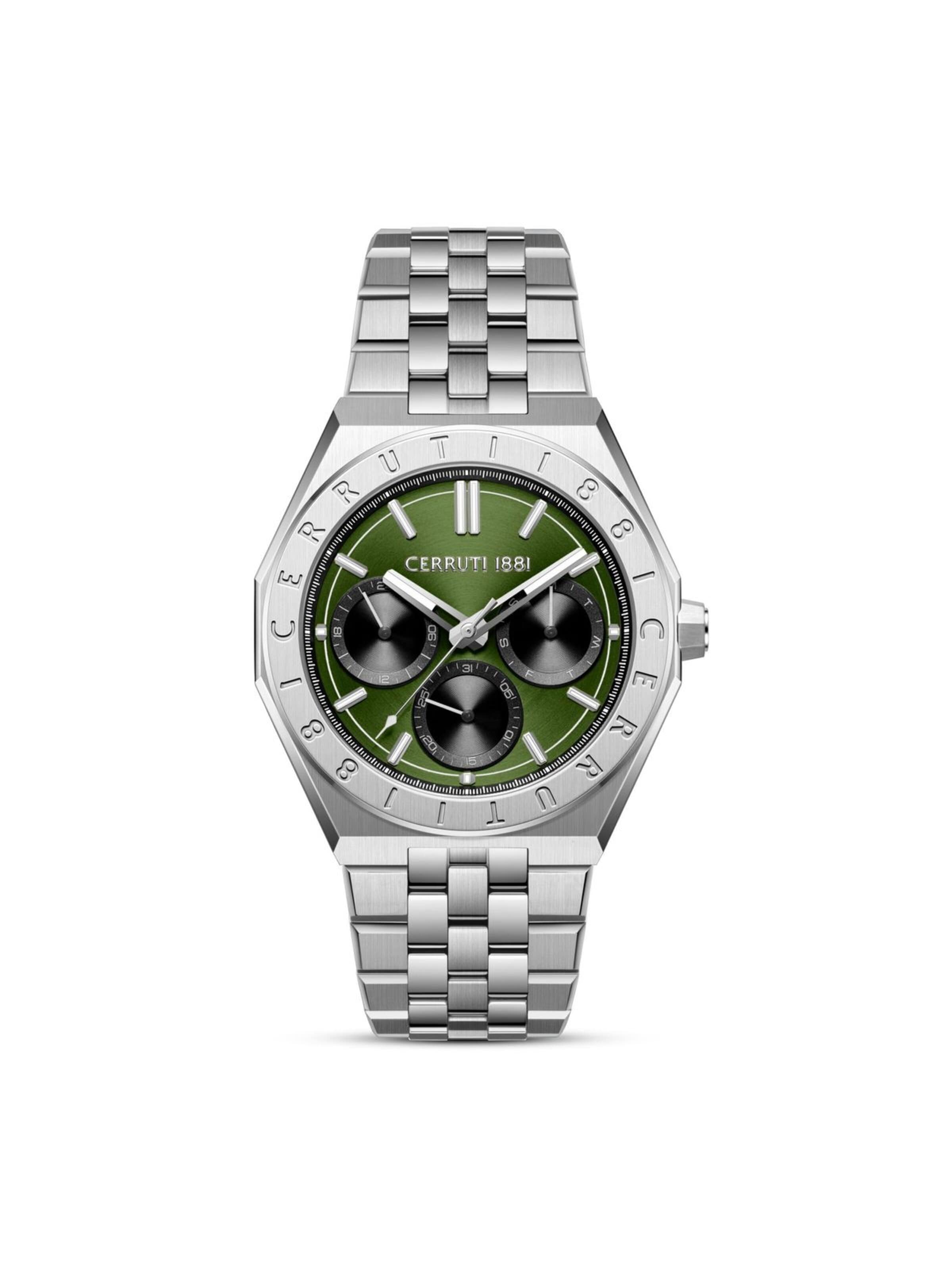 CERRUTI 1881 Zegarek analogowy 'Function watch Ravello' w kolorze srebrny: przód