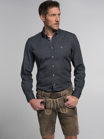 SPIETH & WENSKY Slim fit Klederdracht overhemd 'Alarich' in Blauw: voorkant