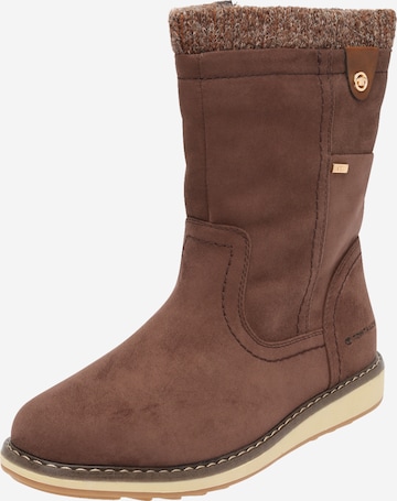 TOM TAILOR Bootie in Brown: front