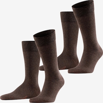 FALKE Socken 'Happy 2-Pack' in Braun: Vorderseite